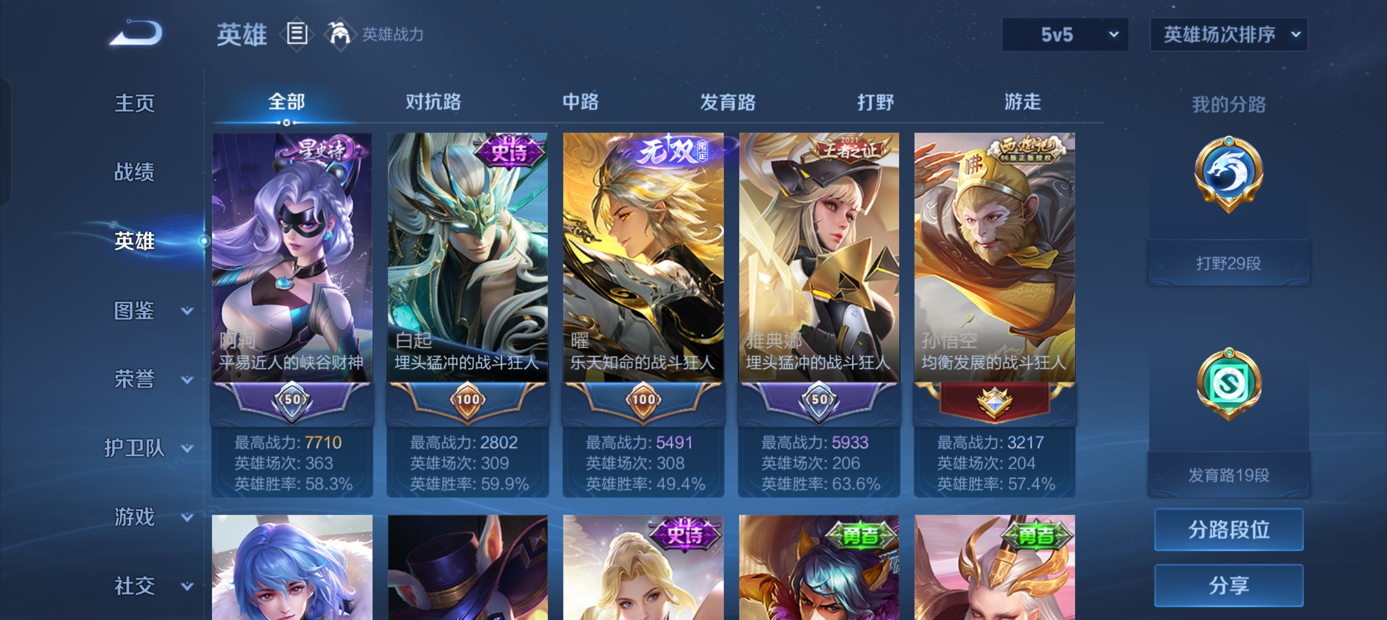 WZLX4327014王者荣耀账号详情图3