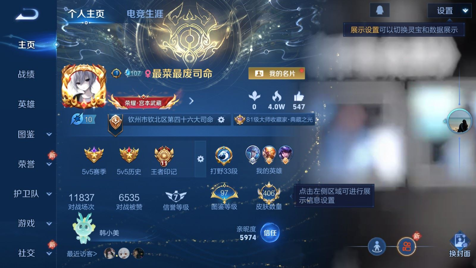 WZQM4305855王者荣耀账号详情图3