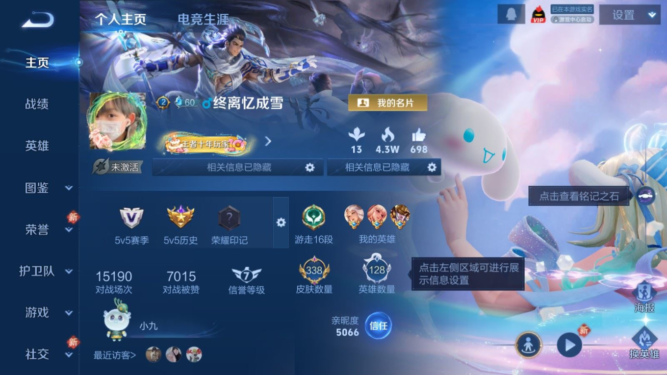 WZQM4305952王者荣耀账号详情图4