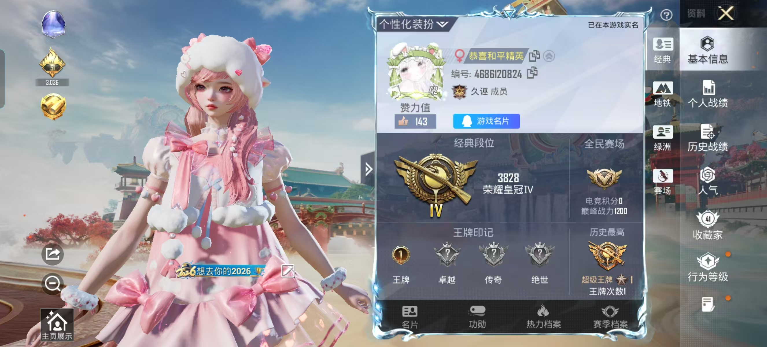 HPCMW4189300和平精英账号详情图3