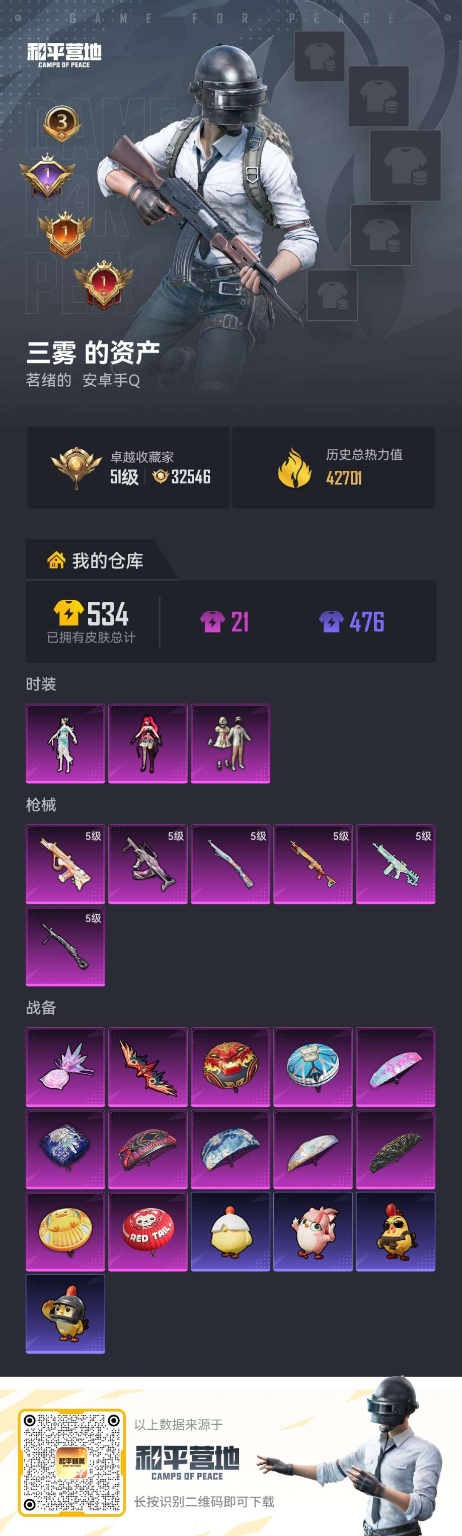 HPQM4176534和平精英账号详情图3