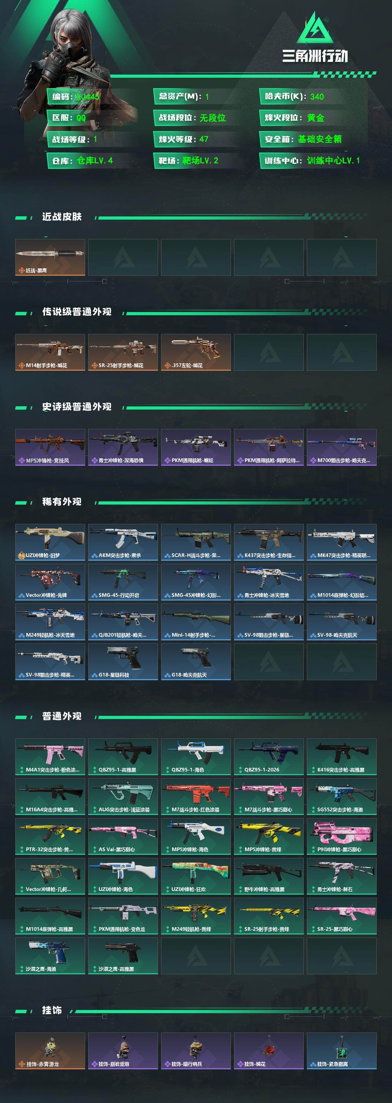 SJZCMW4107419三角洲行动账号详情图3