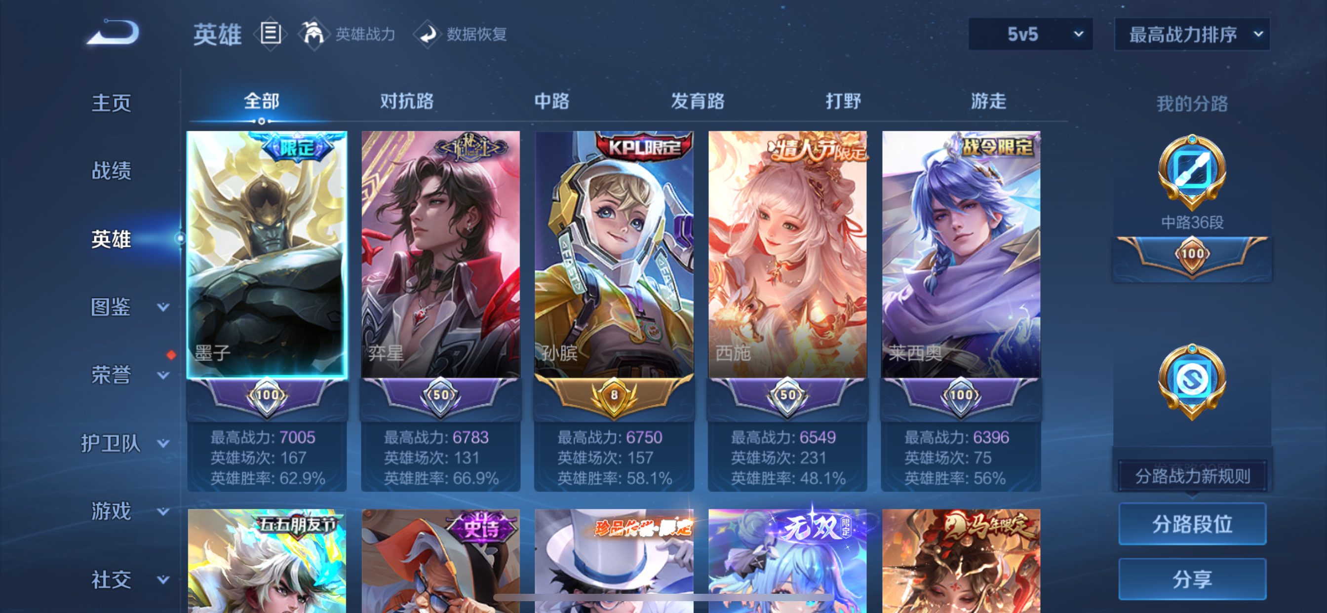 WZLX4327256王者荣耀账号详情图3