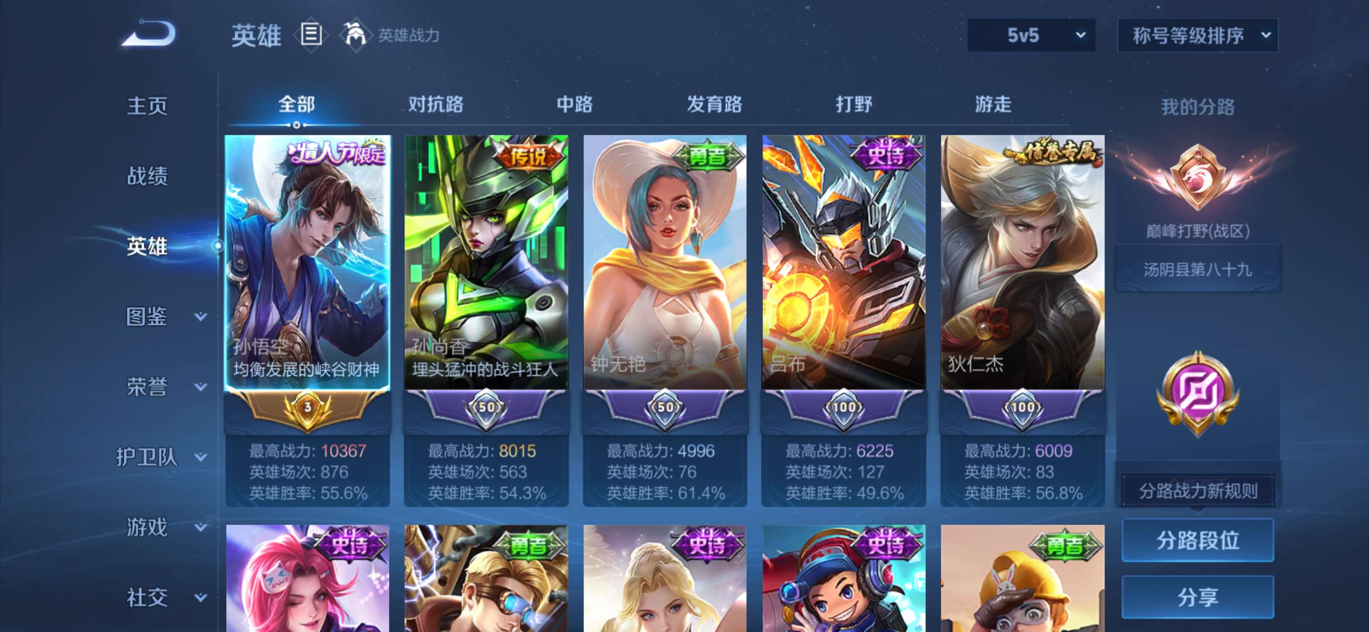 WZCMW4343415王者荣耀账号详情图2