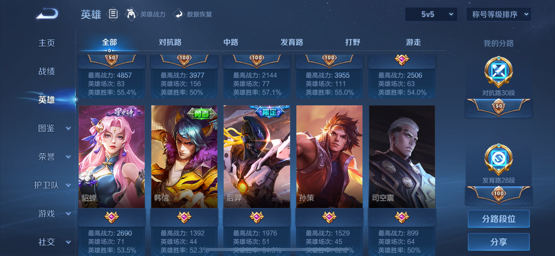 WZLX4332111王者荣耀账号详情图4