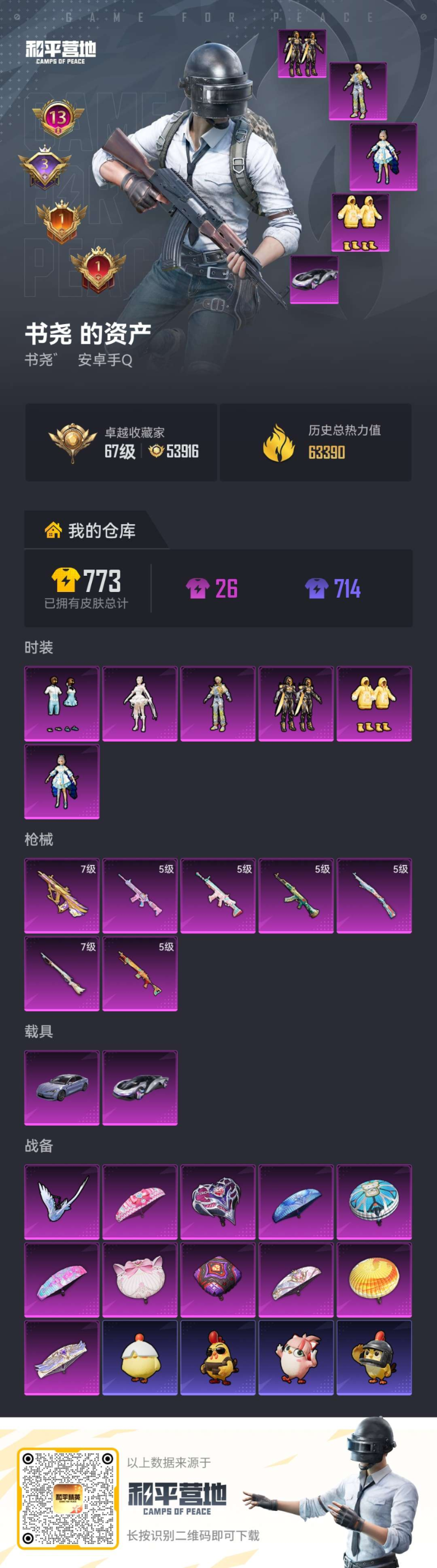 HPQM4192419和平精英账号详情图3