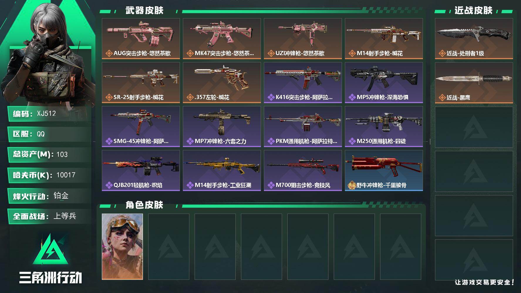 SJZCMW4122303三角洲行动账号详情图2