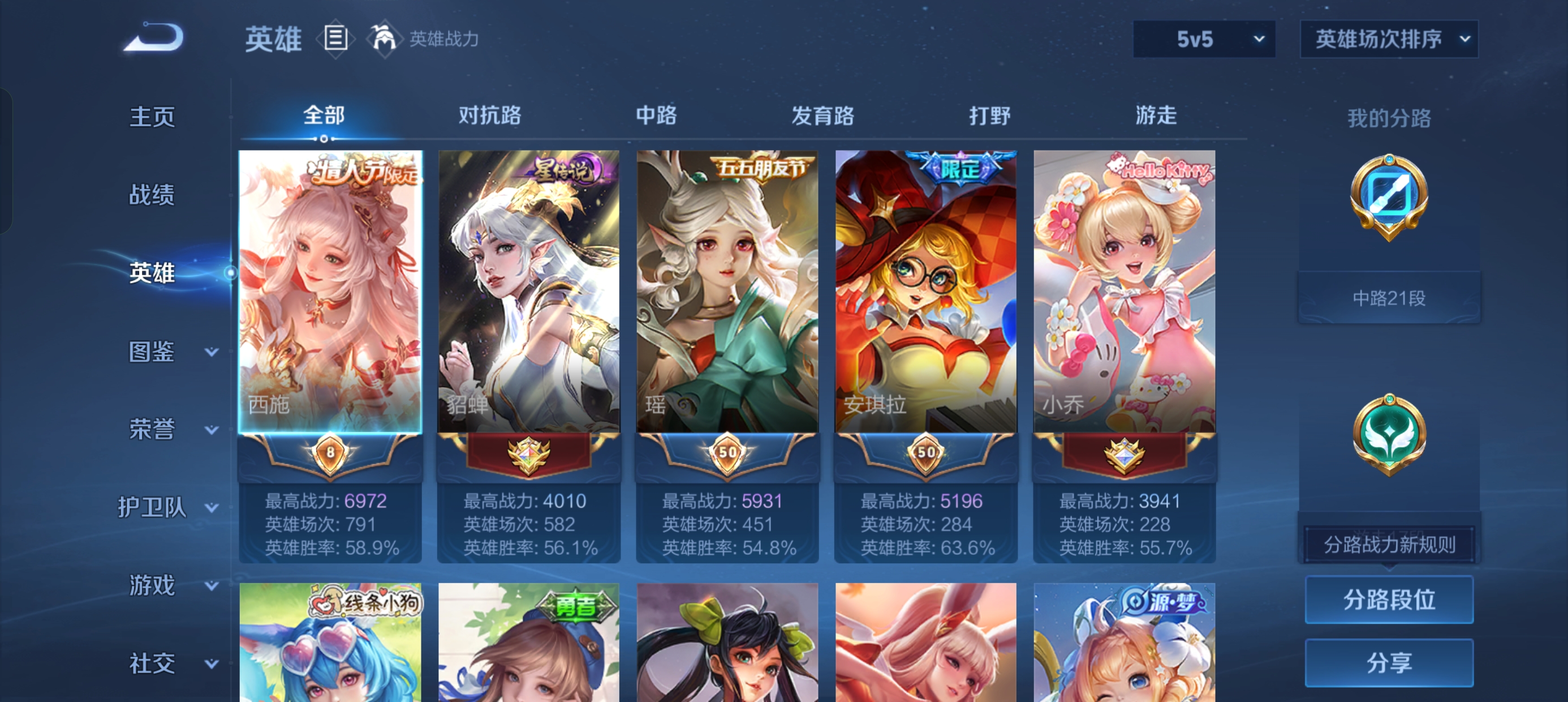 WZLX4342827王者荣耀账号详情图3