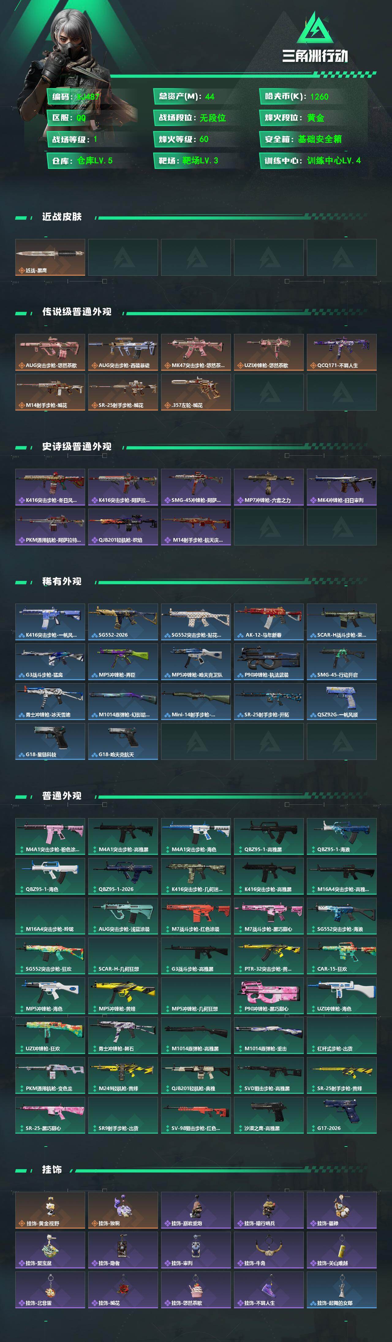 SJZCMW4123900三角洲行动账号详情图3