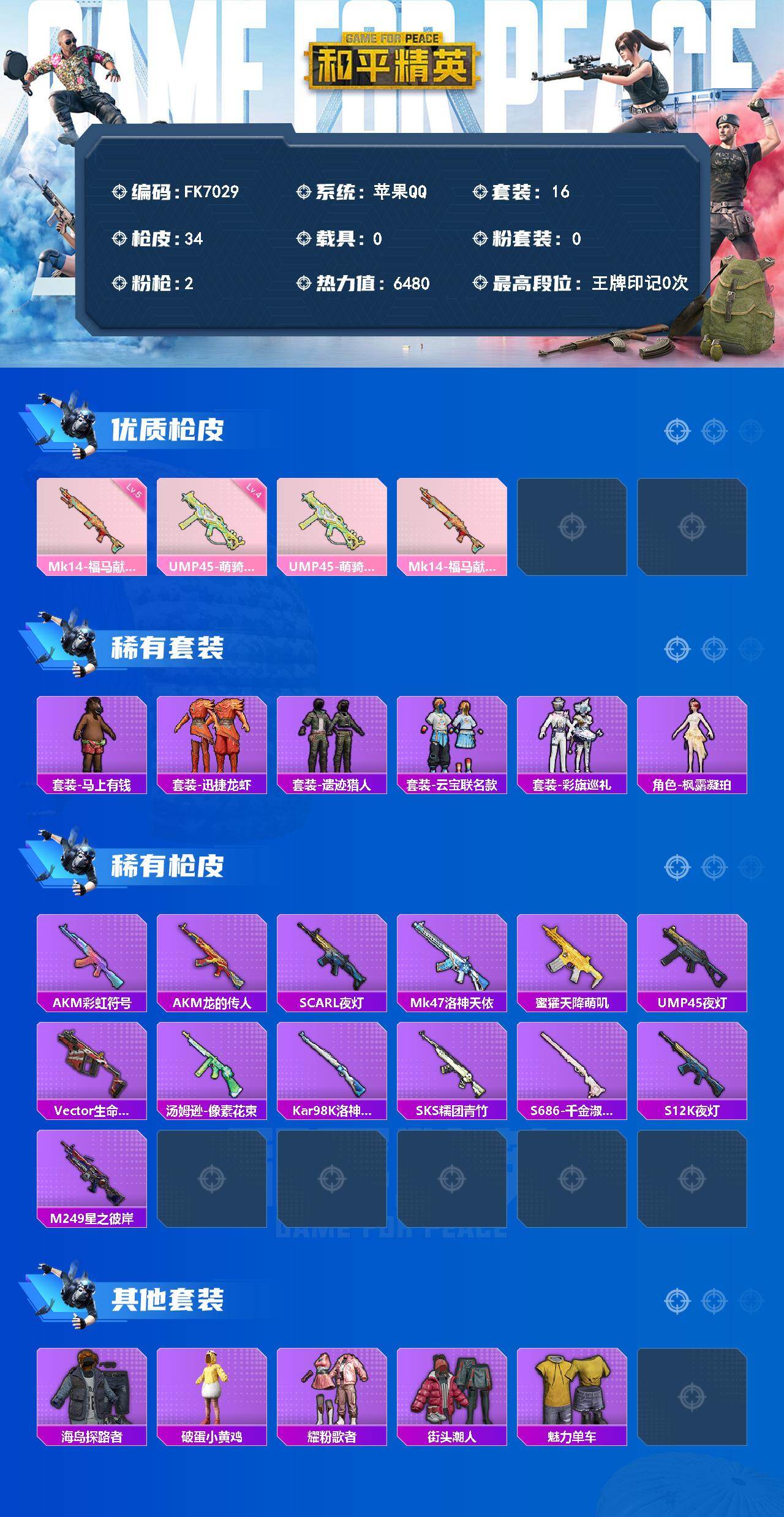 HPCMW4220237和平精英账号详情图2