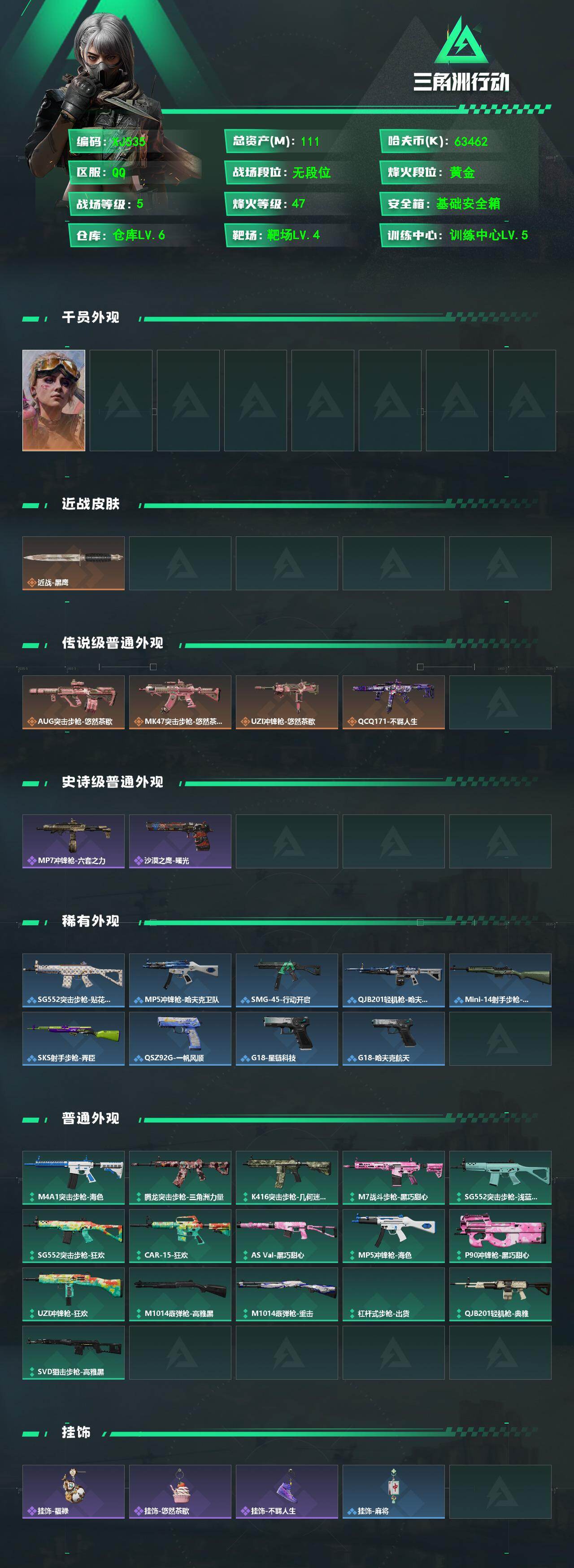 SJZCMW4126665三角洲行动账号详情图3 SJZCMW4126665三角洲行动账号详情图3