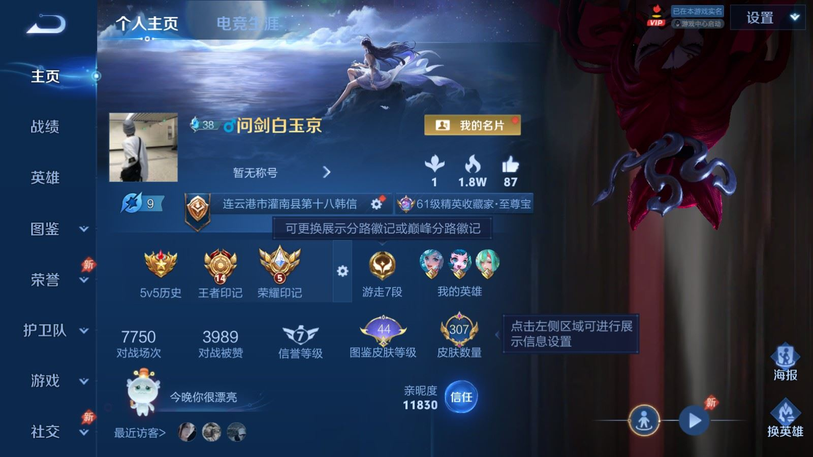 WZQM4361292王者荣耀账号详情图3