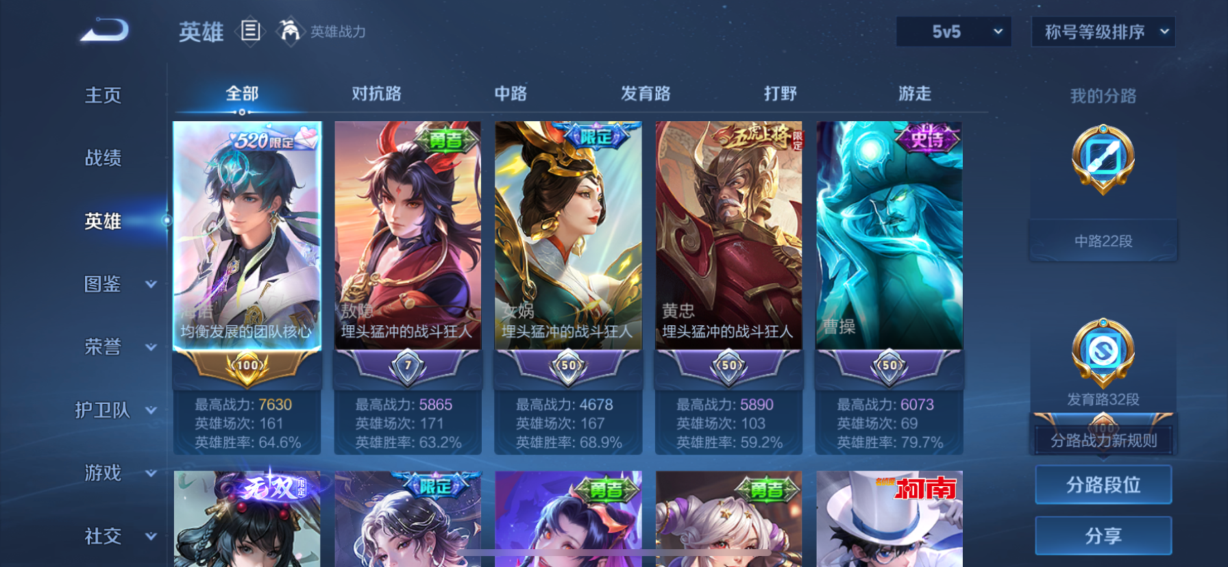 王者荣耀账号苹果VXKF19281【1省标/海诺 2星传/治安官/未来机甲 19按键】【段位以实际上号为准 截图段位并不代表实际段位！！！】
实名: 不可修改 贵族等级: V8 英雄数: 129 皮肤数: 312 荣耀