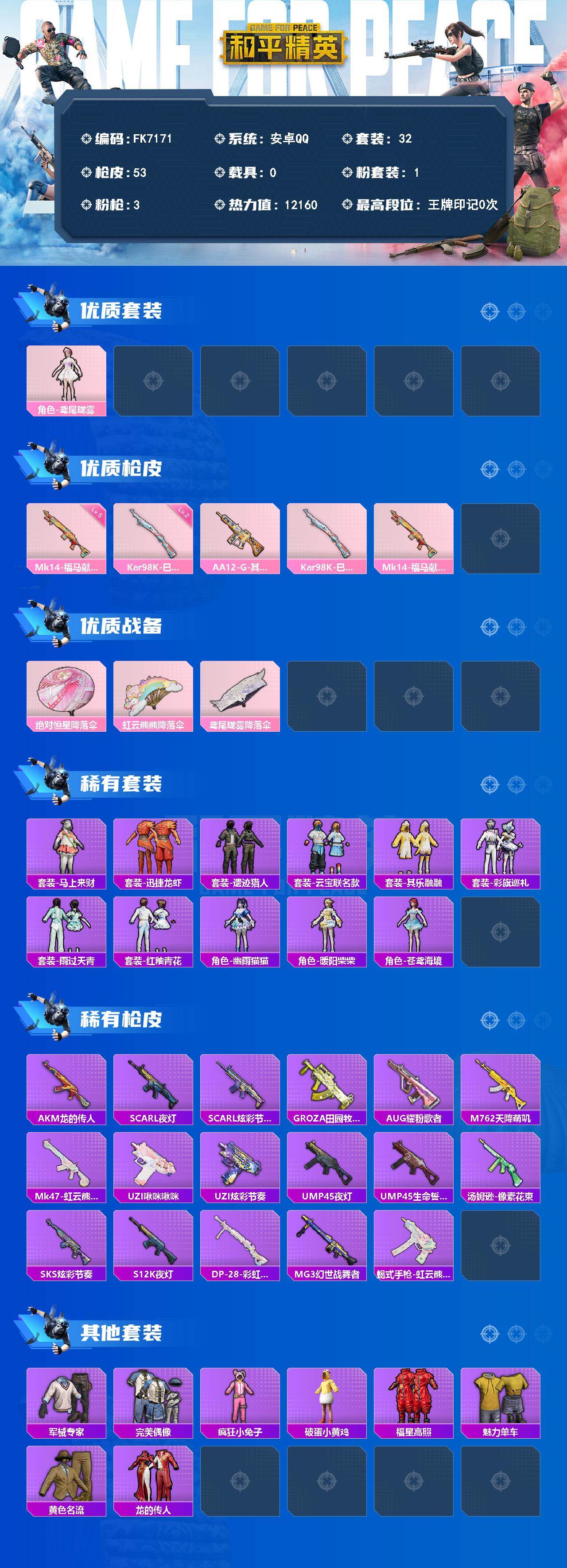 HPCMW4236458和平精英账号详情图2