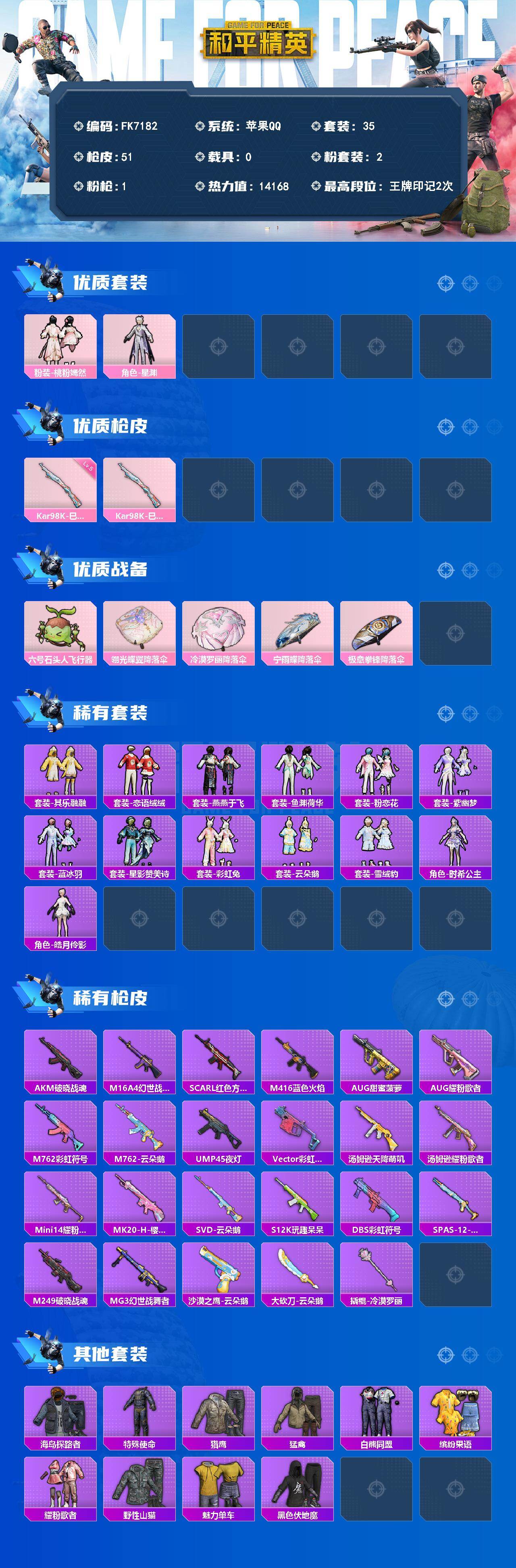 HPCMW4236662和平精英账号详情图2 HPCMW4236662和平精英账号详情图2