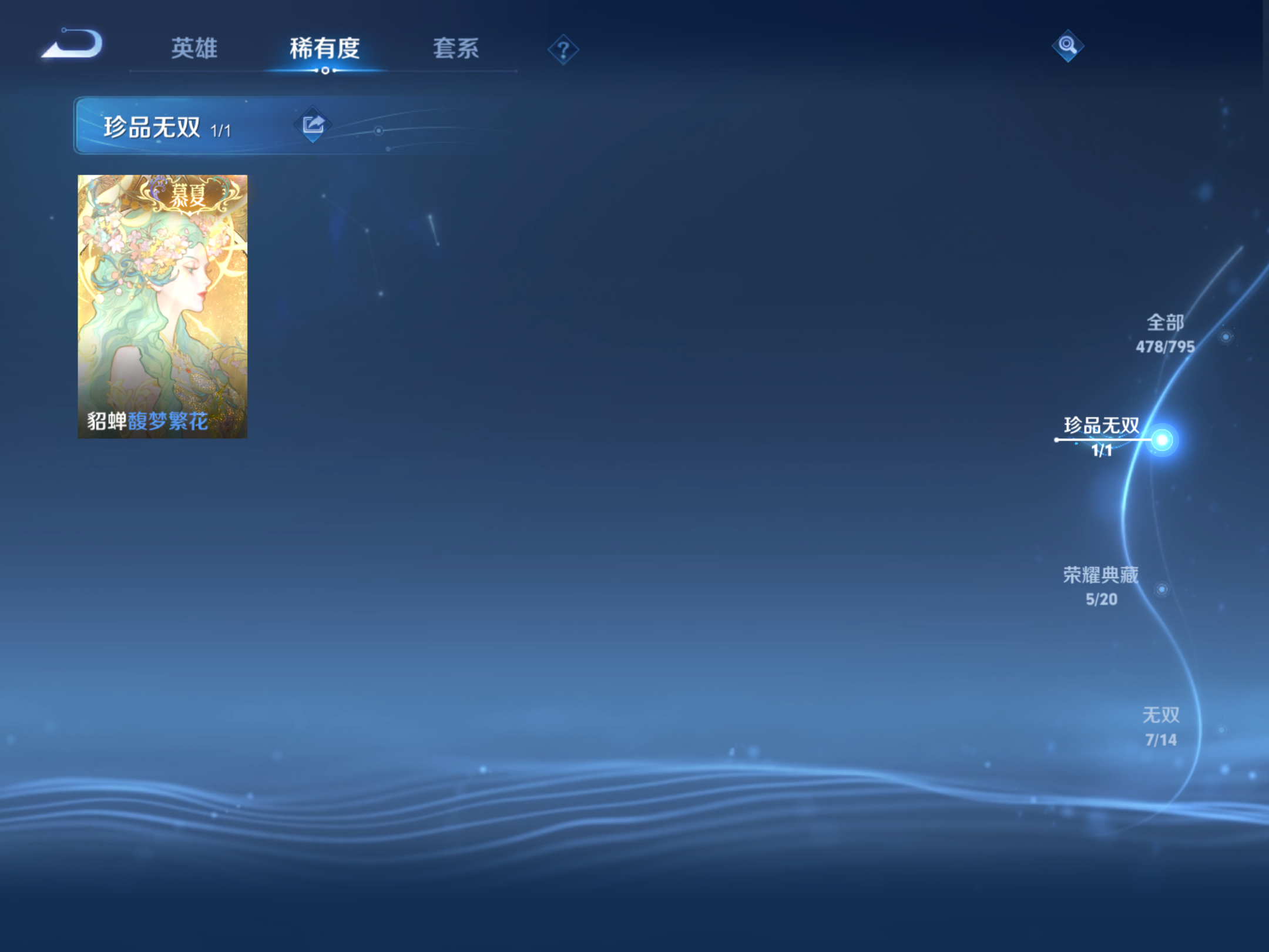 PX_2653142-129英雄-478皮肤-V10无双2026.5.29-5典藏1珍品无双7无双9珍品传说56传说 打野35段 5星传说 破晓神光 岁羽灵司 幽冥之眼 未来机甲 金色仲夏夜