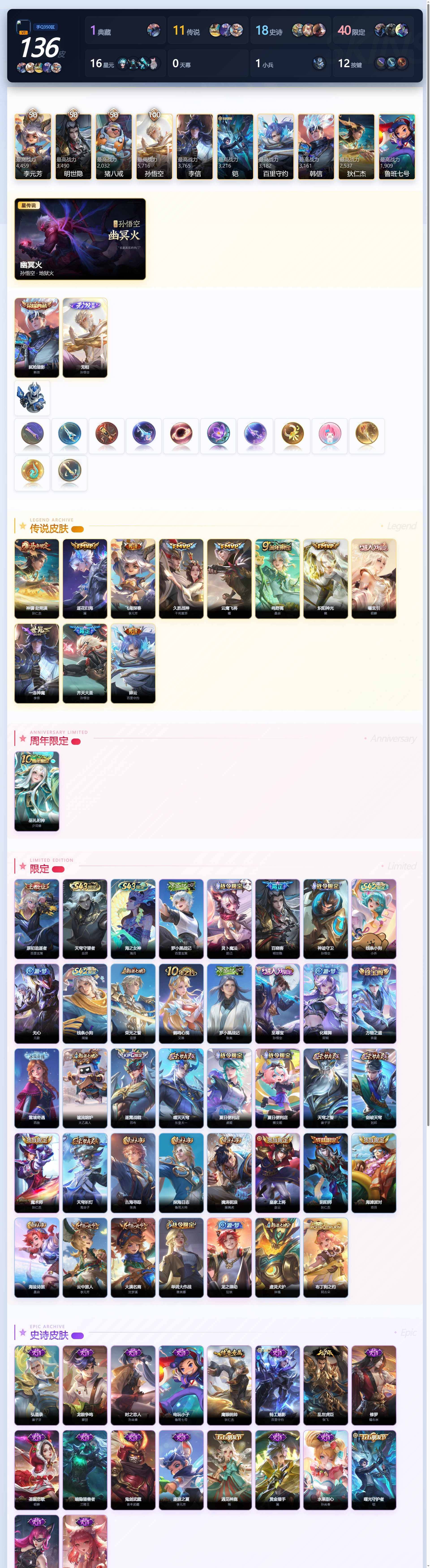 WZQM4414108王者荣耀账号详情图3