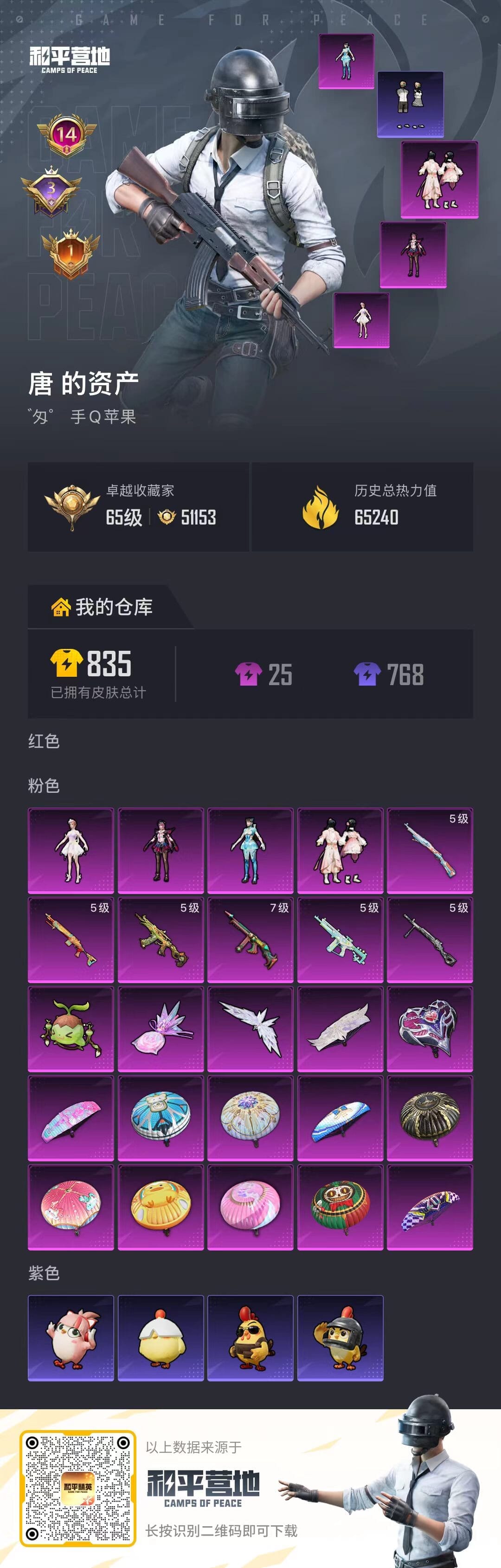 HPQM4265900和平精英账号详情图4