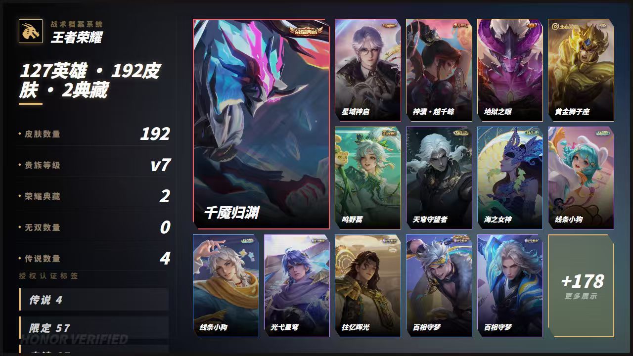 WZQM4427924王者荣耀账号详情图4