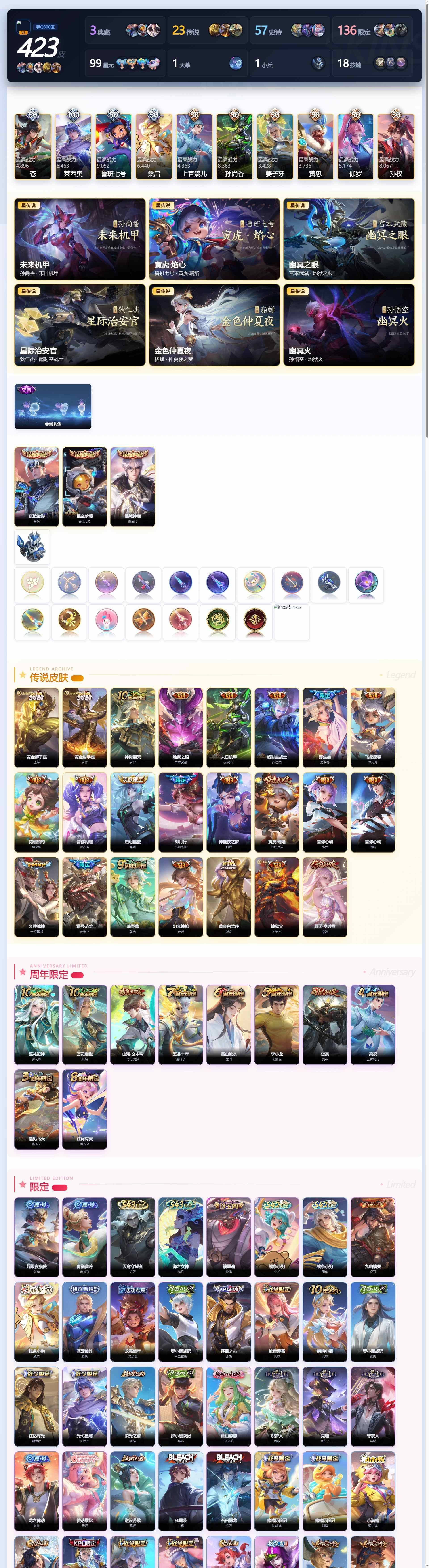 WZQM4467617王者荣耀账号详情图3