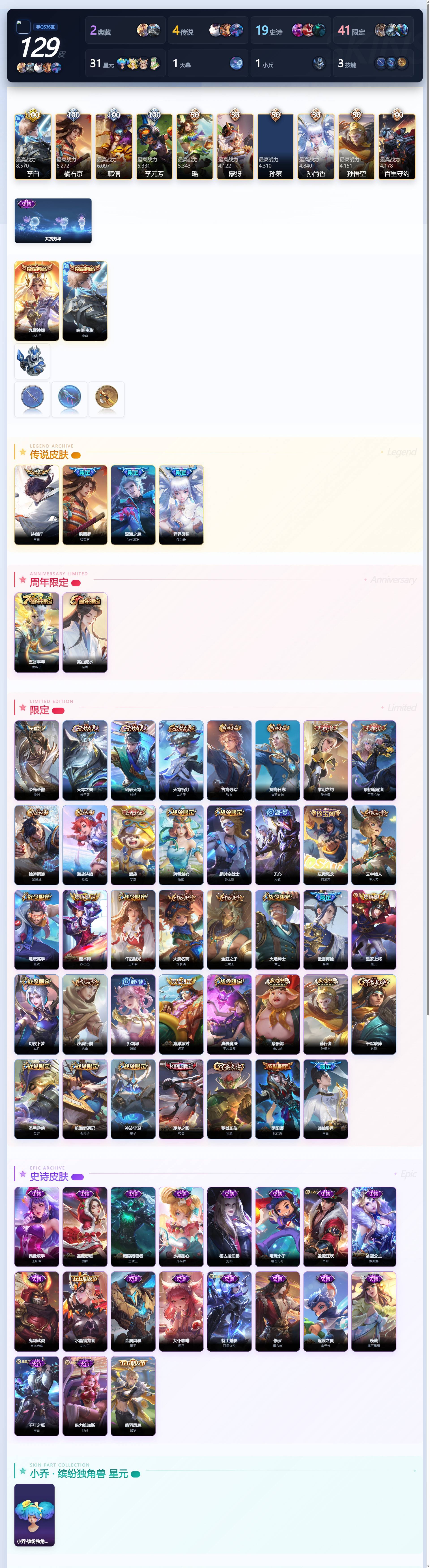WZQM4438286王者荣耀账号详情图4