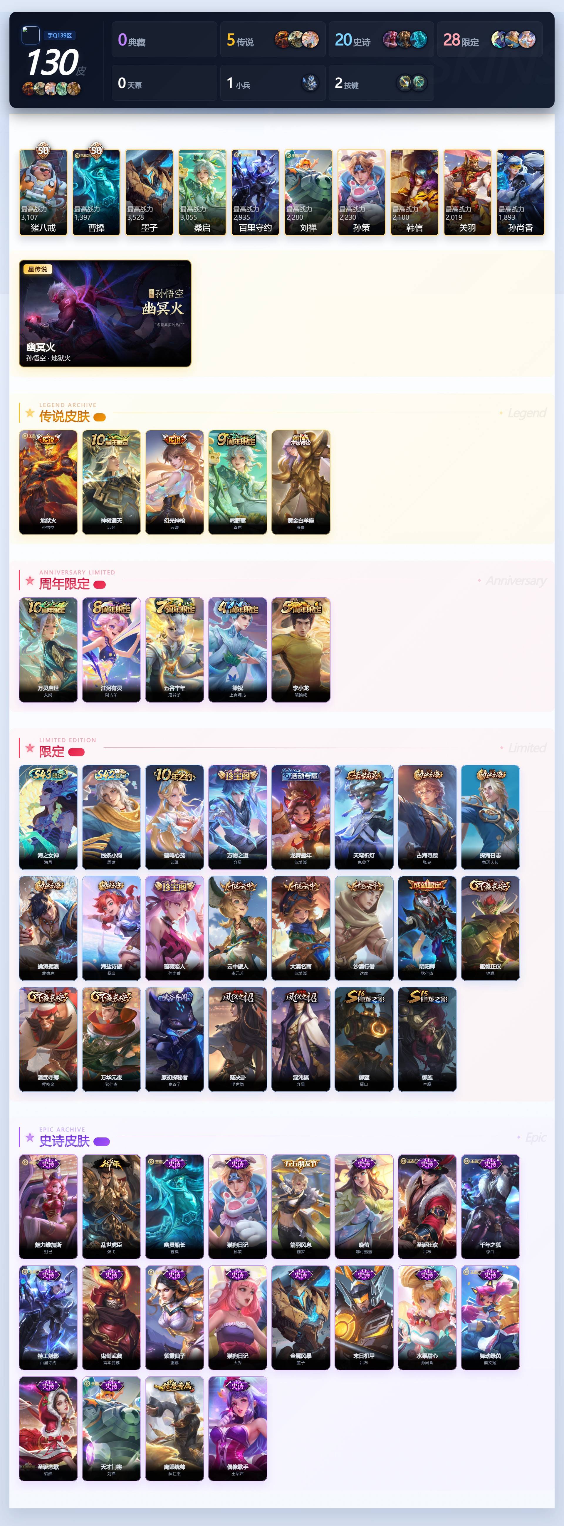 WZQM4466285王者荣耀账号详情图5 WZQM4466285王者荣耀账号详情图5