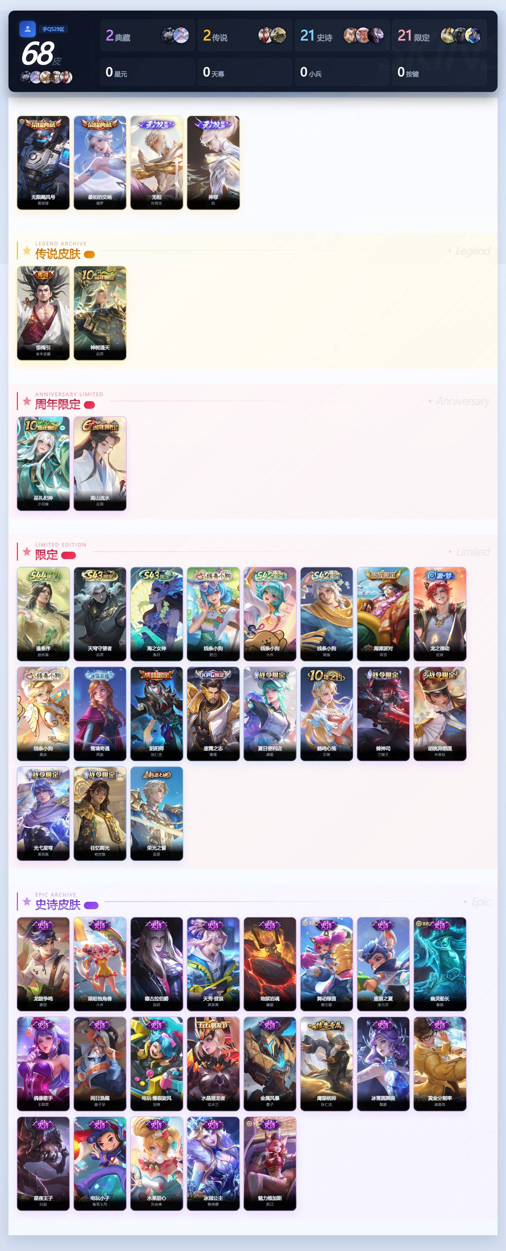 WZQM4520580王者荣耀账号详情图4