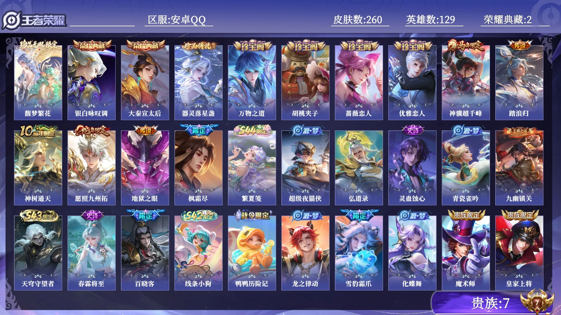 WZQM4521991王者荣耀账号详情图13 WZQM4521991王者荣耀账号详情图13