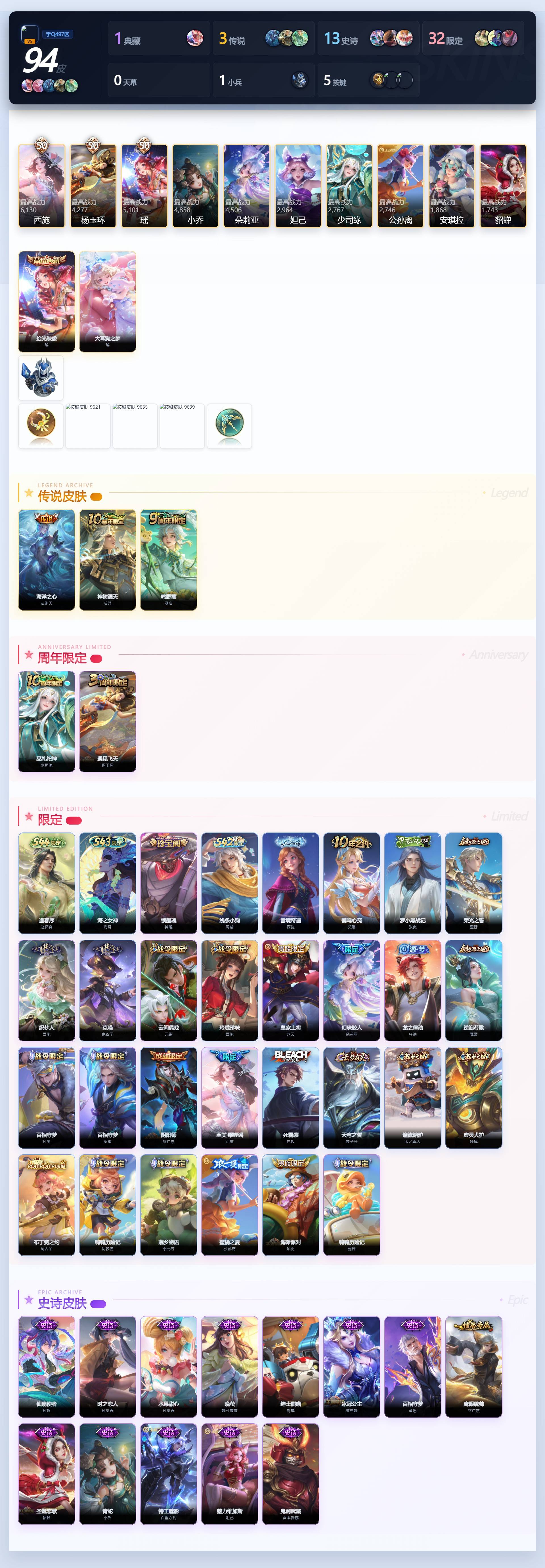 WZQM4504474王者荣耀账号详情图4