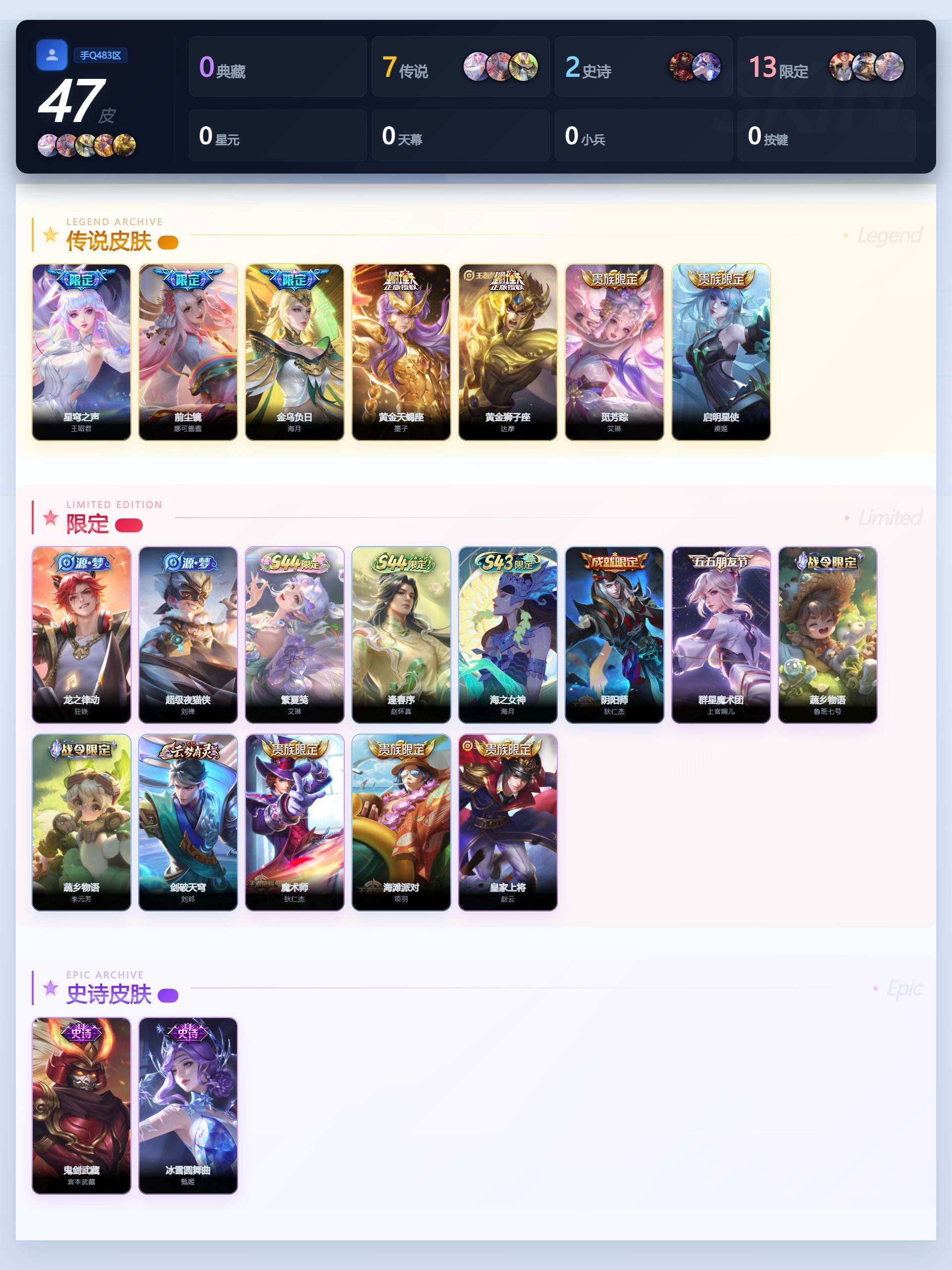 WZQM4525739王者荣耀账号详情图3