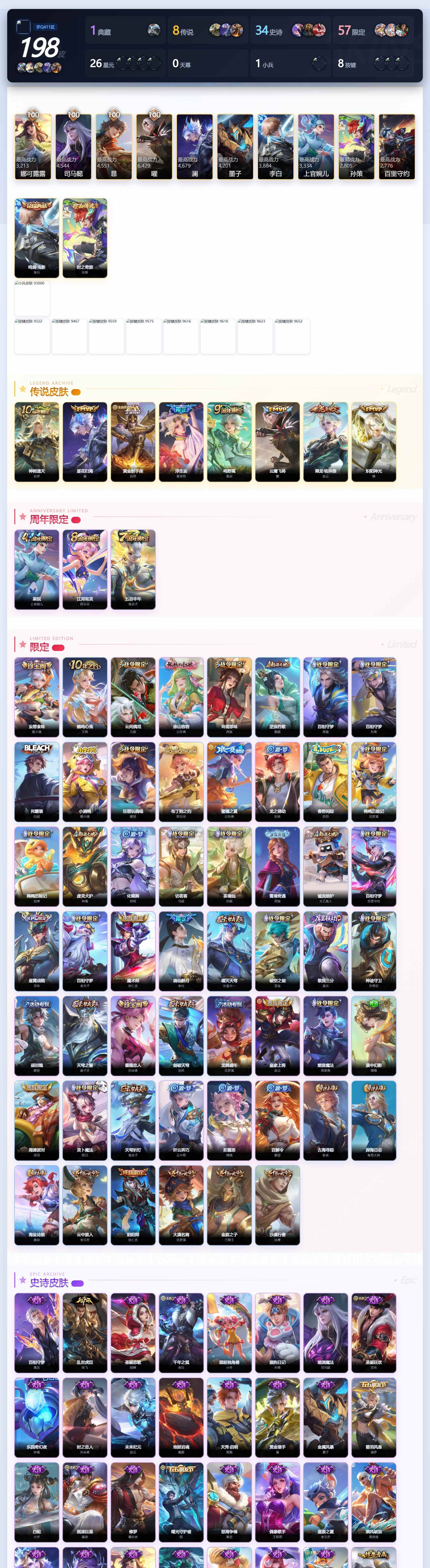 WZQM4525332王者荣耀账号详情图3