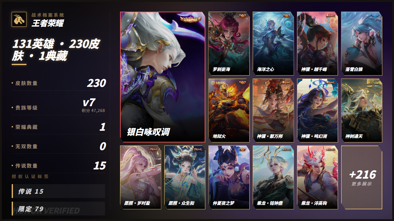 WZQM4527548王者荣耀账号详情图3