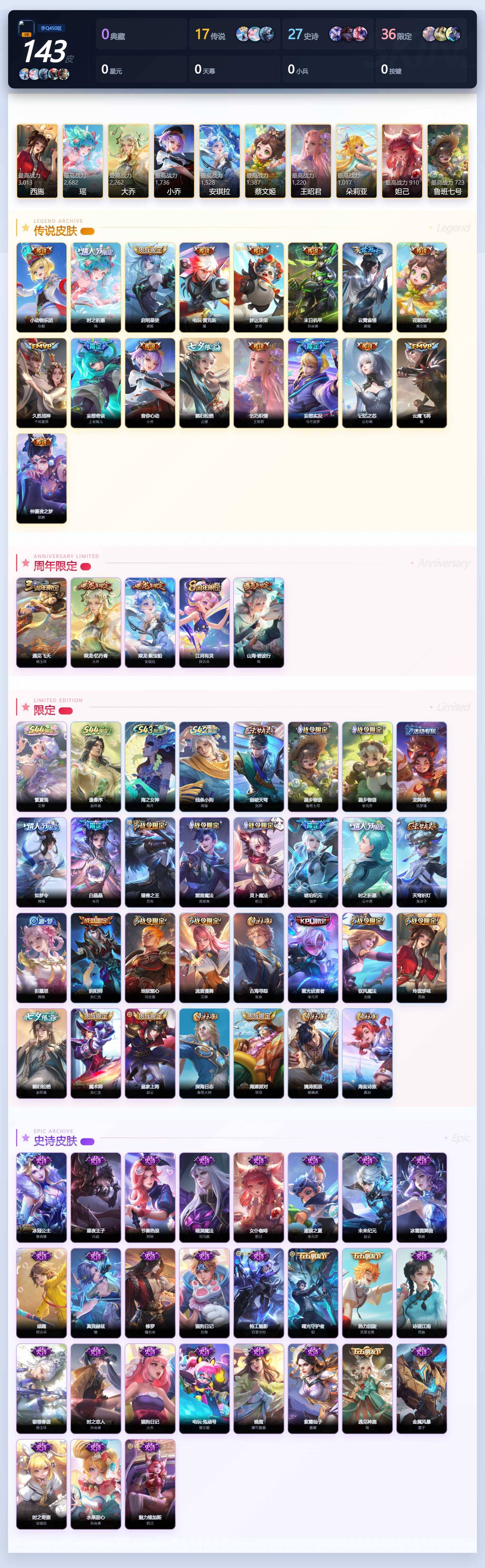 WZQM4560228王者荣耀账号详情图4 WZQM4560228王者荣耀账号详情图4
