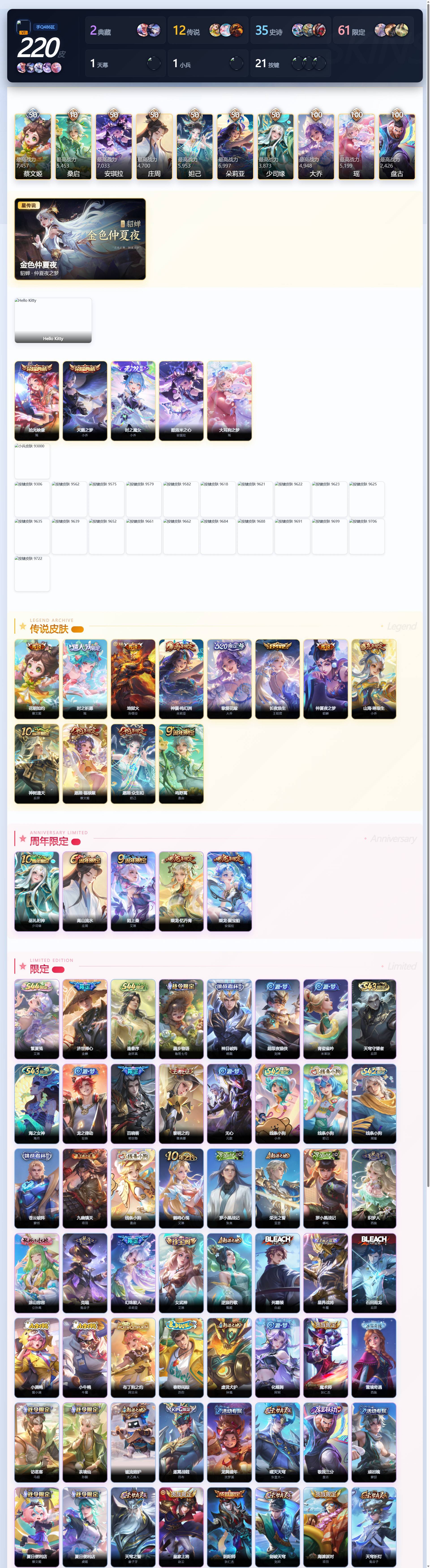 WZQM4531323王者荣耀账号详情图4