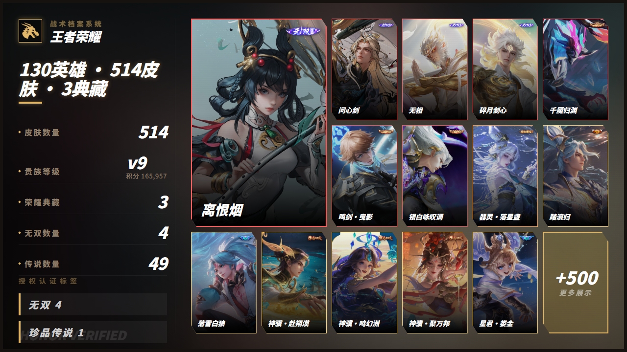 WZQM4556667王者荣耀账号详情图4