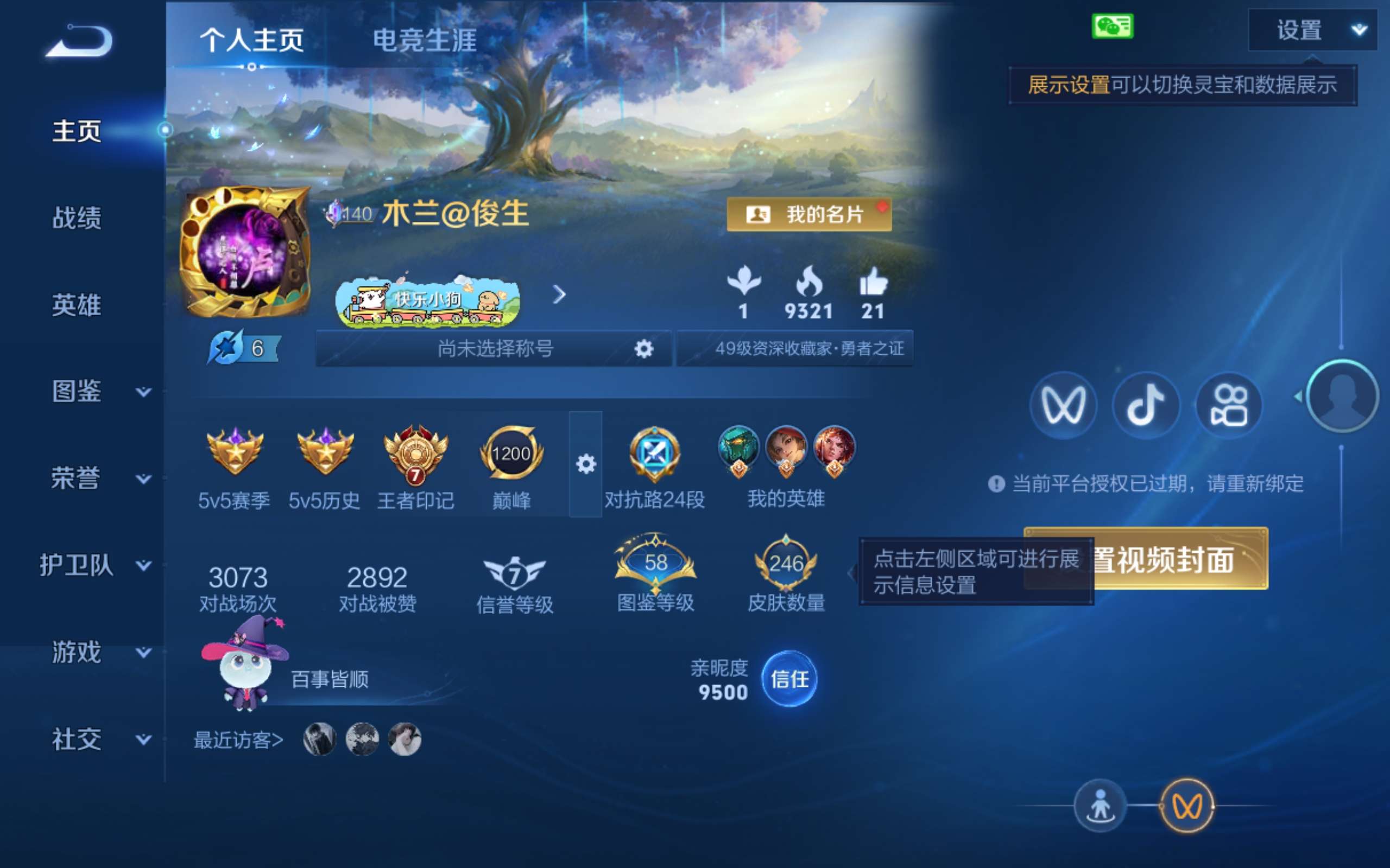 WZQM4554435王者荣耀账号详情图3 WZQM4554435王者荣耀账号详情图3