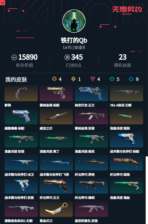 WWQMMN491583无畏契约账号详情图5