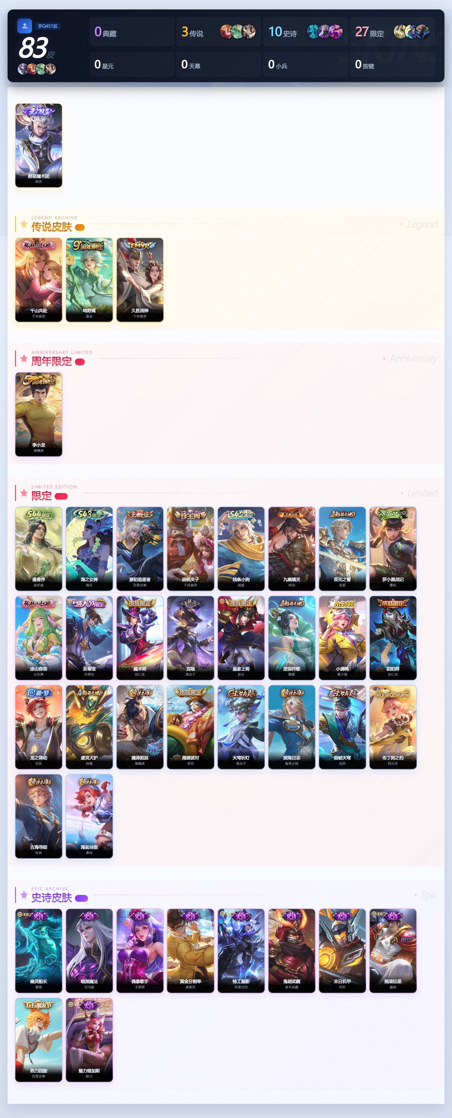 WZQM4591613王者荣耀账号详情图4 WZQM4591613王者荣耀账号详情图4
