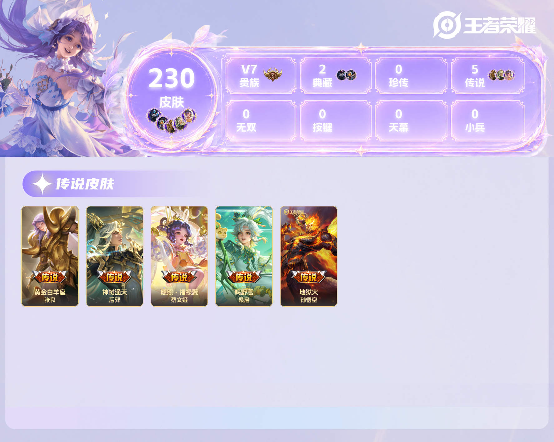 WZDN4617561王者荣耀账号详情图2 WZDN4617561王者荣耀账号详情图2