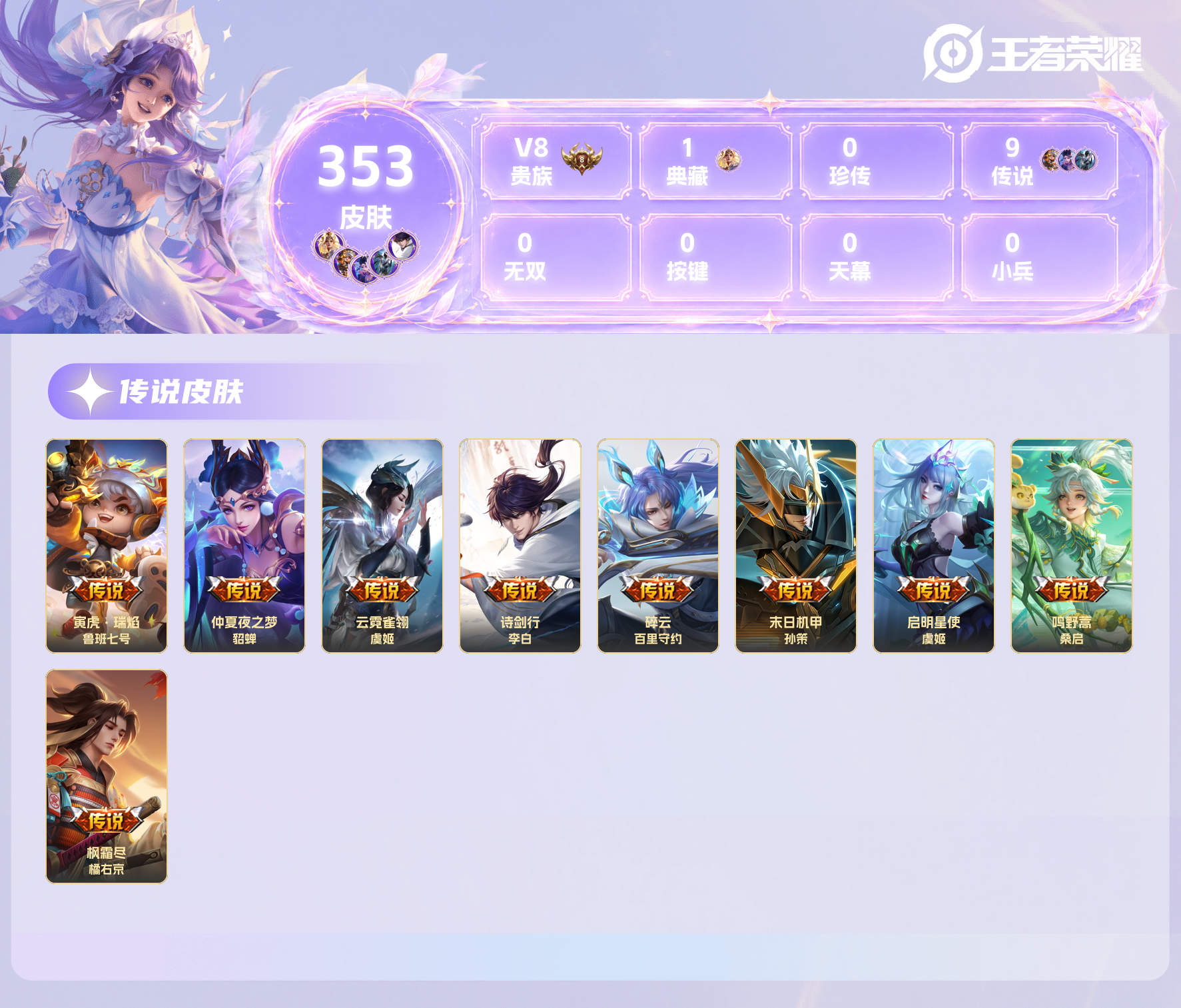 WZQM4617953王者荣耀账号详情图3