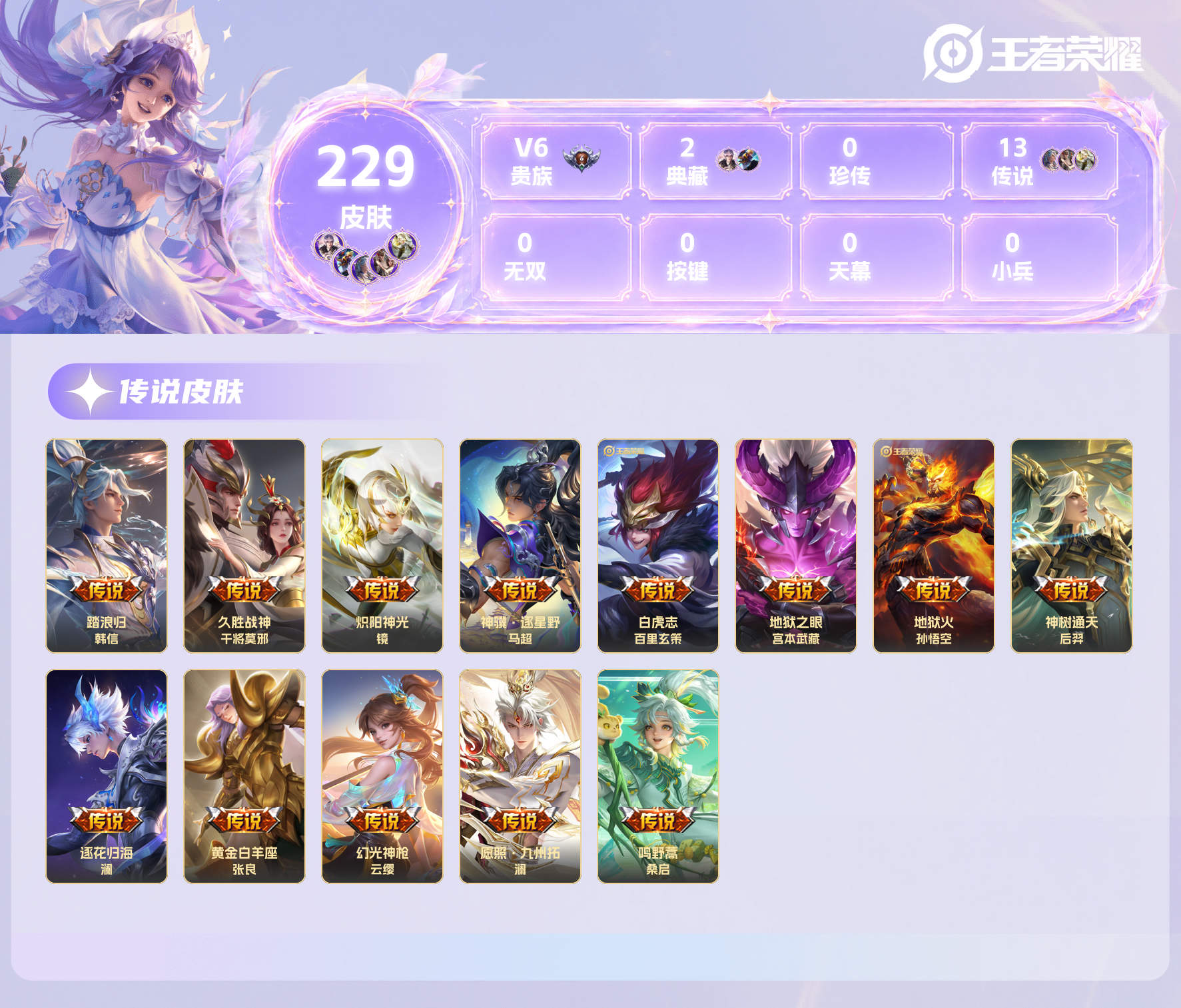 WZDN4618409王者荣耀账号详情图2 WZDN4618409王者荣耀账号详情图2