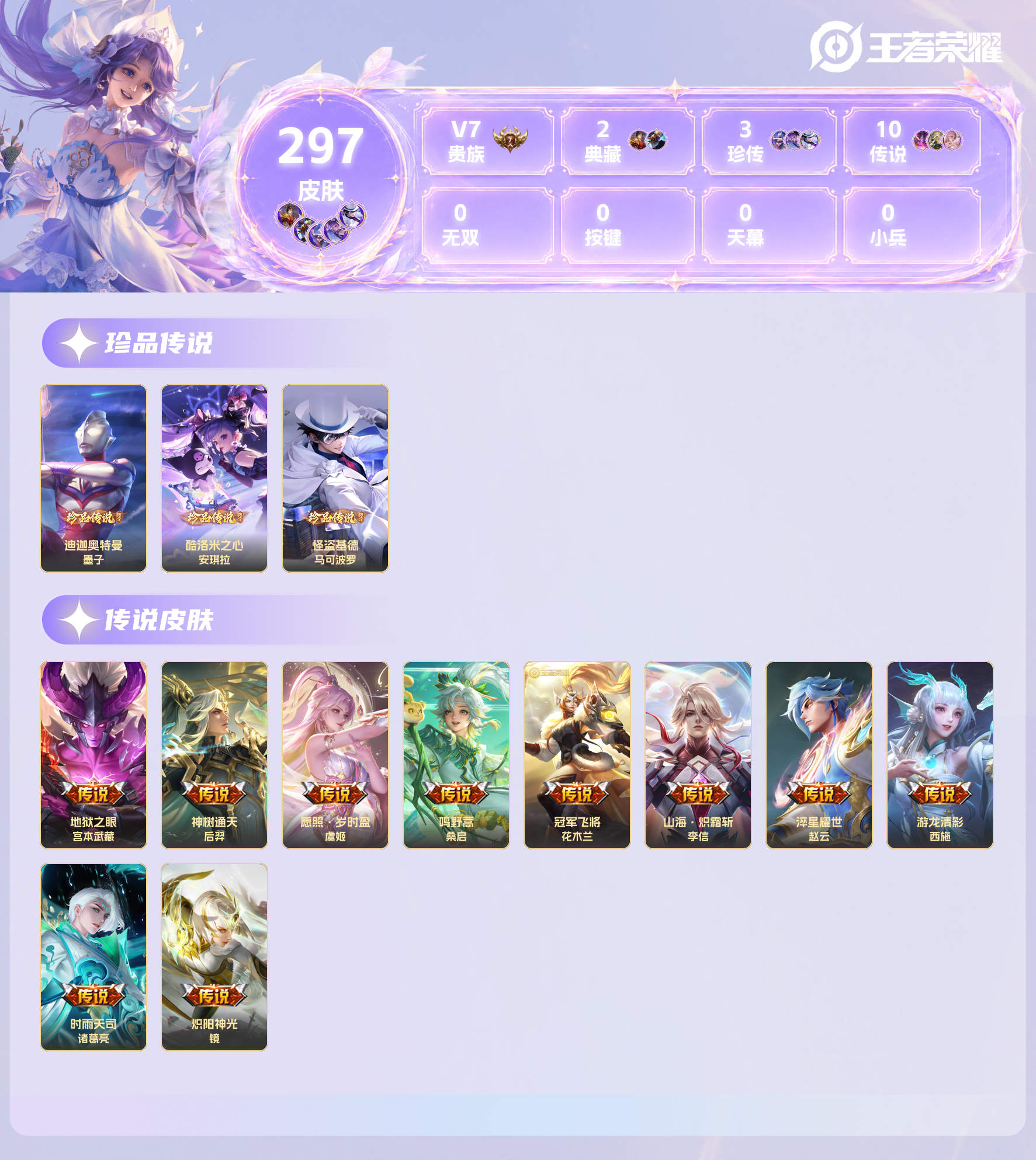 WZMMN4619332王者荣耀账号详情图3