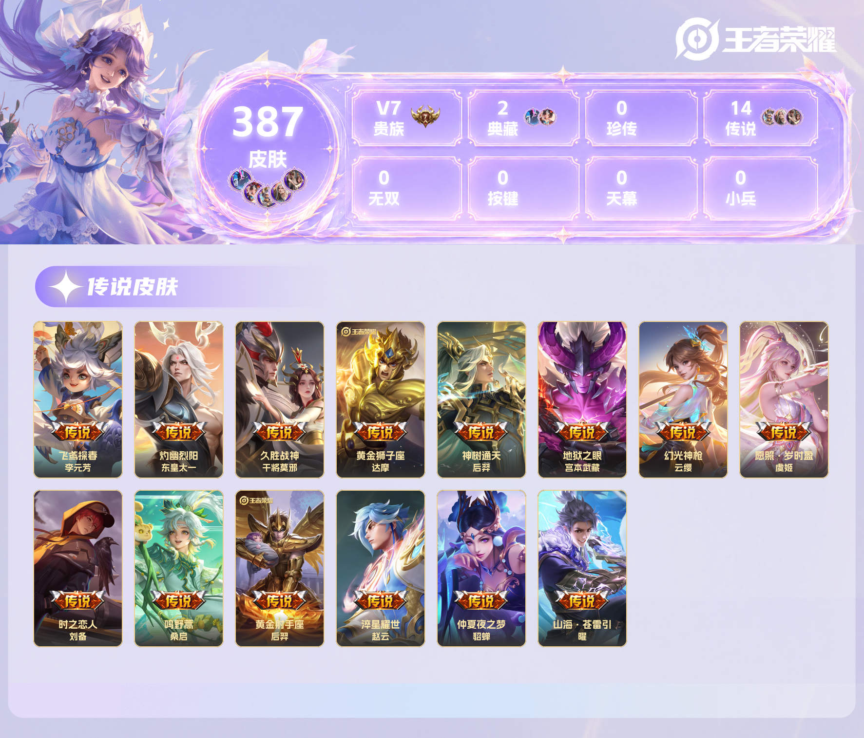 WZDN4621400王者荣耀账号详情图2 WZDN4621400王者荣耀账号详情图2