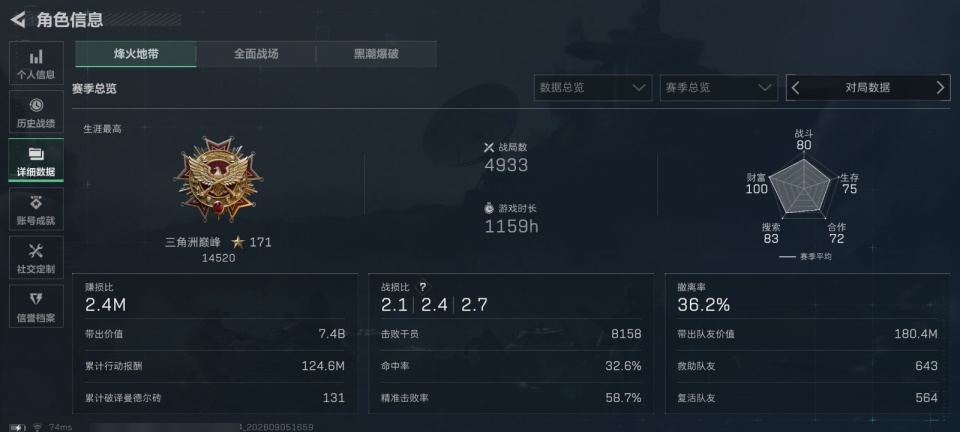 SJZMMN4368314三角洲行动账号详情图9 SJZMMN4368314三角洲行动账号详情图9