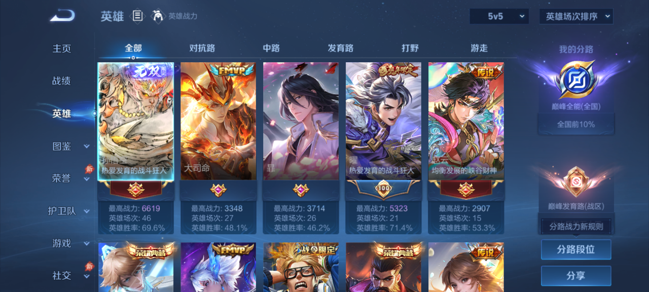 WZMMN4675349王者荣耀账号详情图5