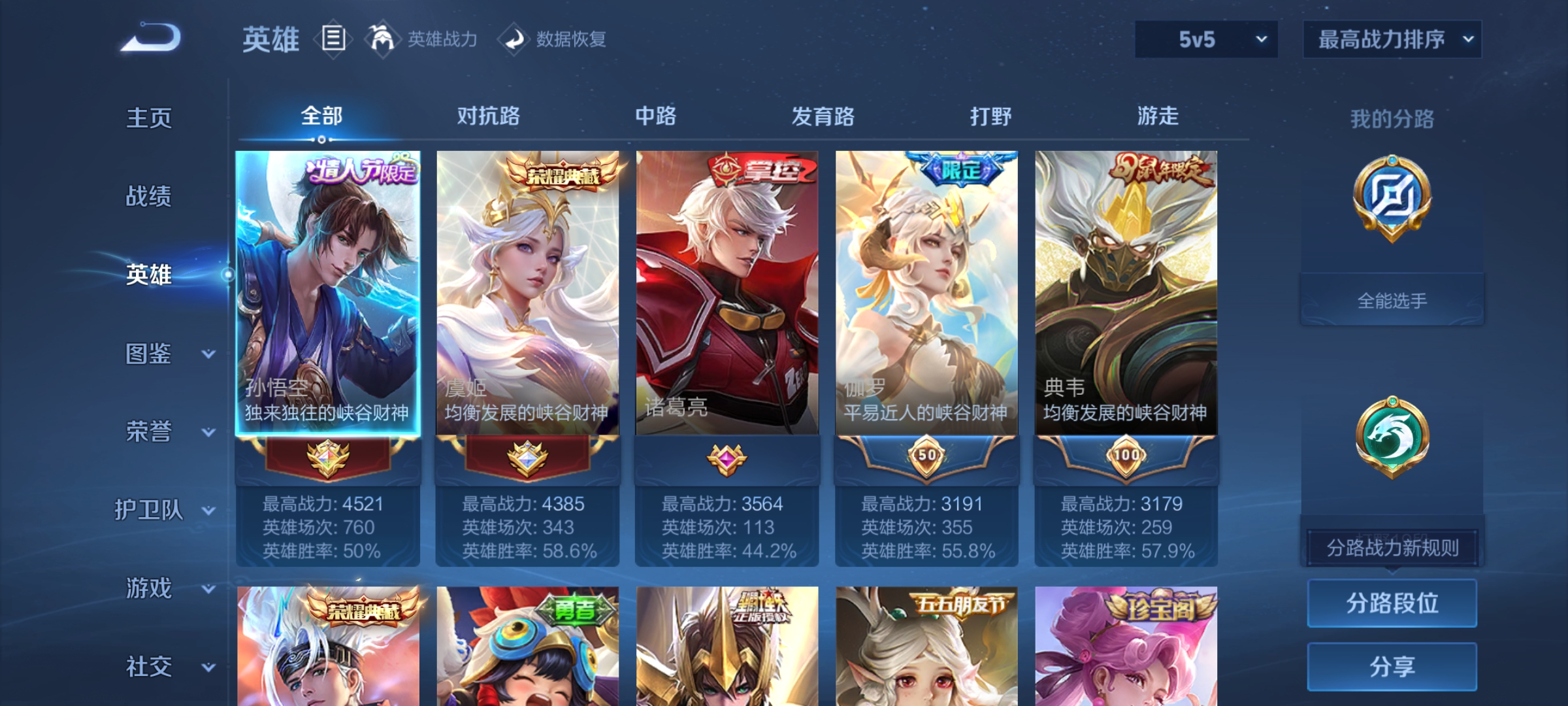 WZQM4689354王者荣耀账号详情图4 WZQM4689354王者荣耀账号详情图4