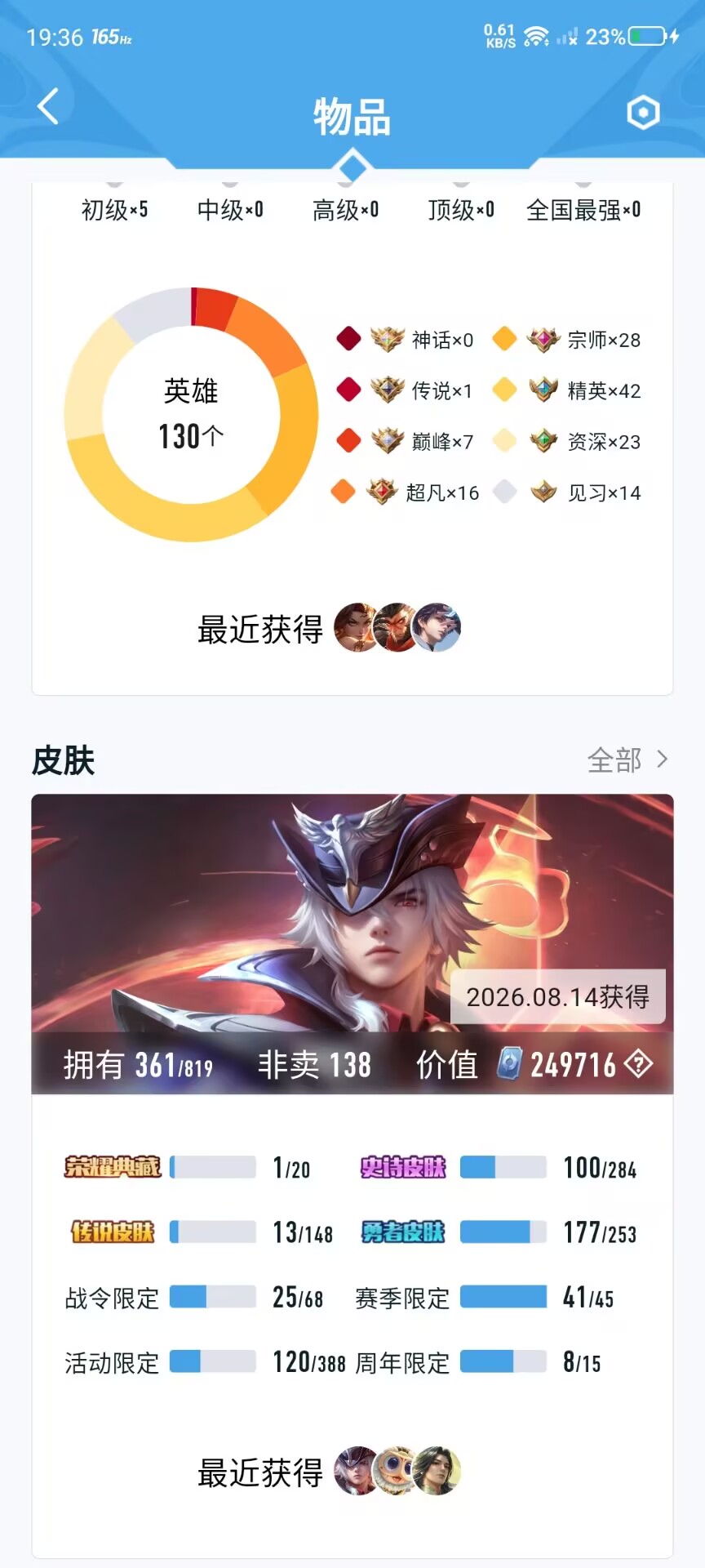 WZQM4739197王者荣耀账号详情图3 WZQM4739197王者荣耀账号详情图3