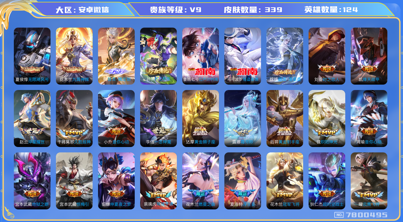 WZQM3100313王者荣耀账号详情图17