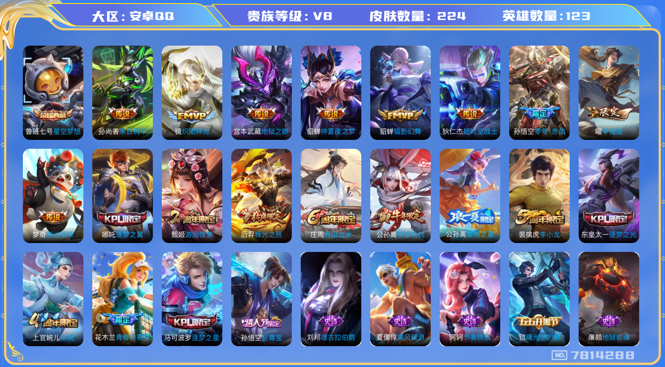 WZQM3101051王者荣耀账号详情图13