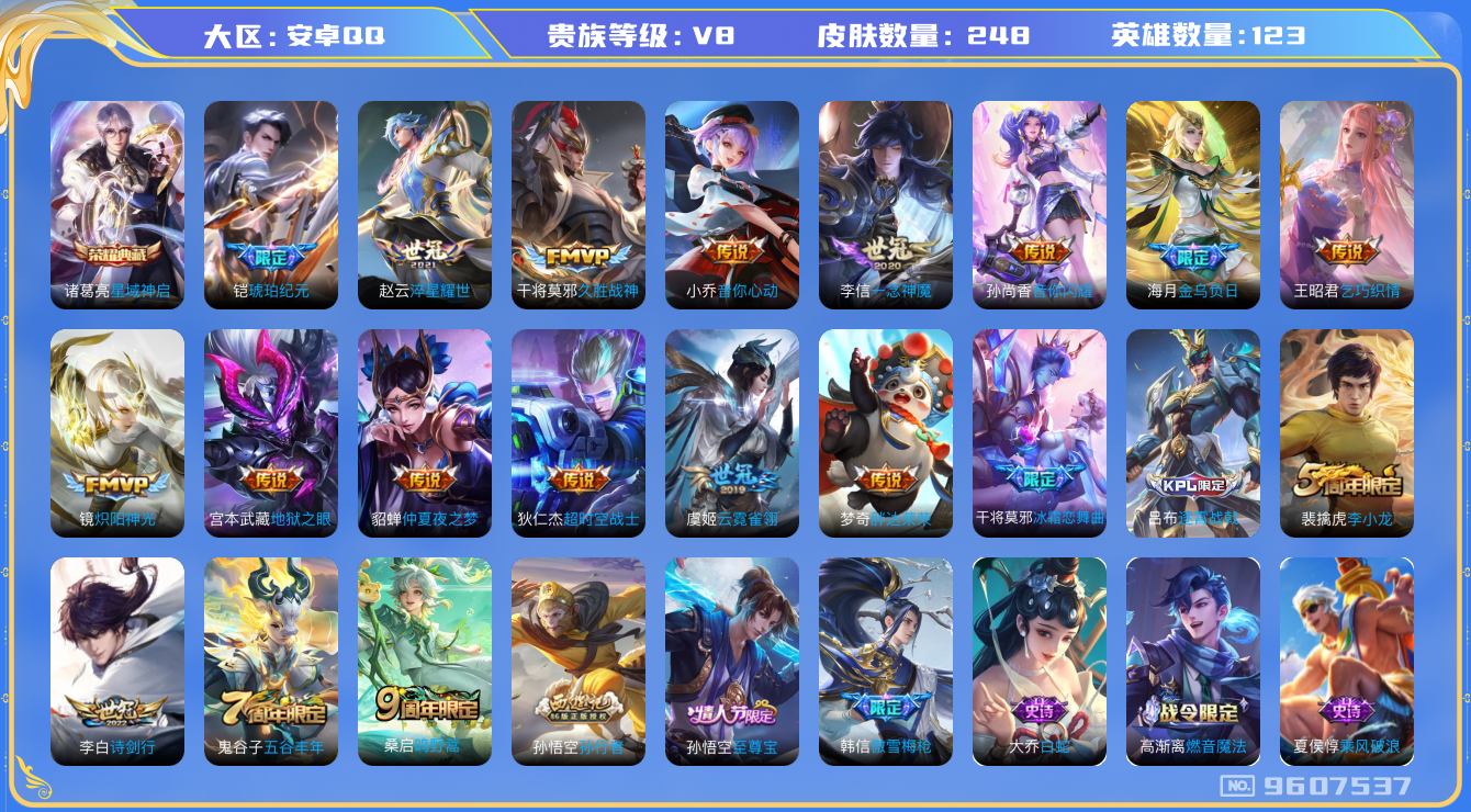 WZQM3187646王者荣耀账号详情图13
